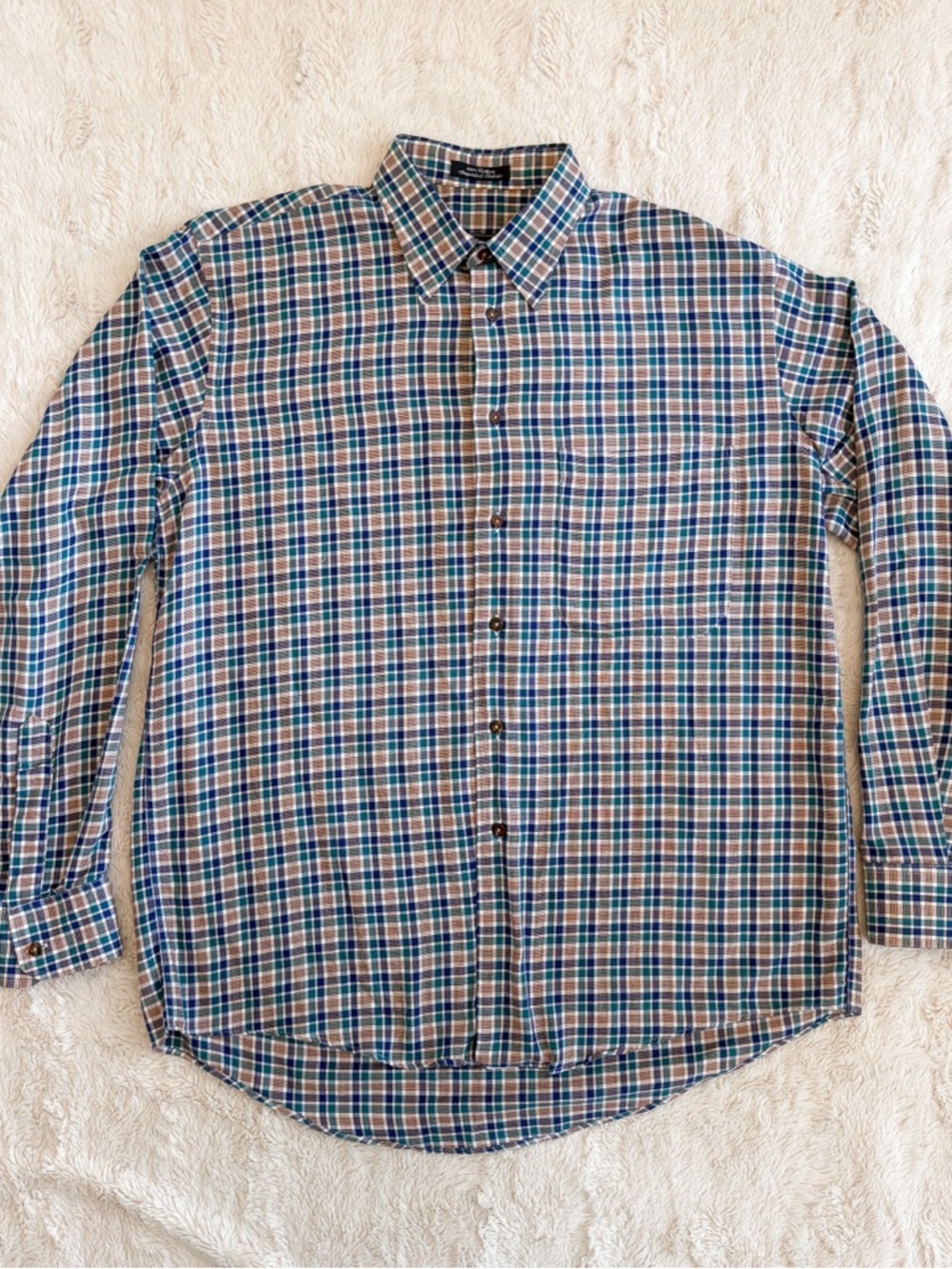 Vintage Burberrys Plaid Button Down Shirt Men’s Medium Preppy